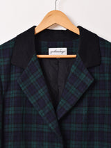 アメリカ製 チェック柄 テーラードジャケット