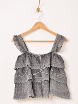 【3色展開】Emerald Motel エスニック レーヨン 刺繍 フリル キャミソール