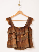 【3色展開】Emerald Motel エスニック レーヨン 刺繍 フリル キャミソール