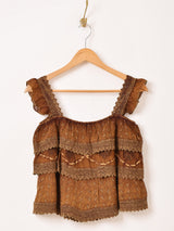 【3色展開】Emerald Motel エスニック レーヨン 刺繍 フリル キャミソール