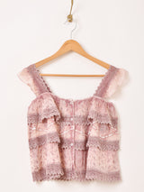 【3色展開】Emerald Motel エスニック レーヨン 刺繍 フリル キャミソール