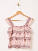 【3色展開】Emerald Motel エスニック レーヨン 刺繍 フリル キャミソール