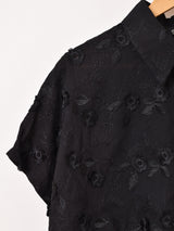 【2色展開】Meridian フラワー刺繍 半袖シャツ