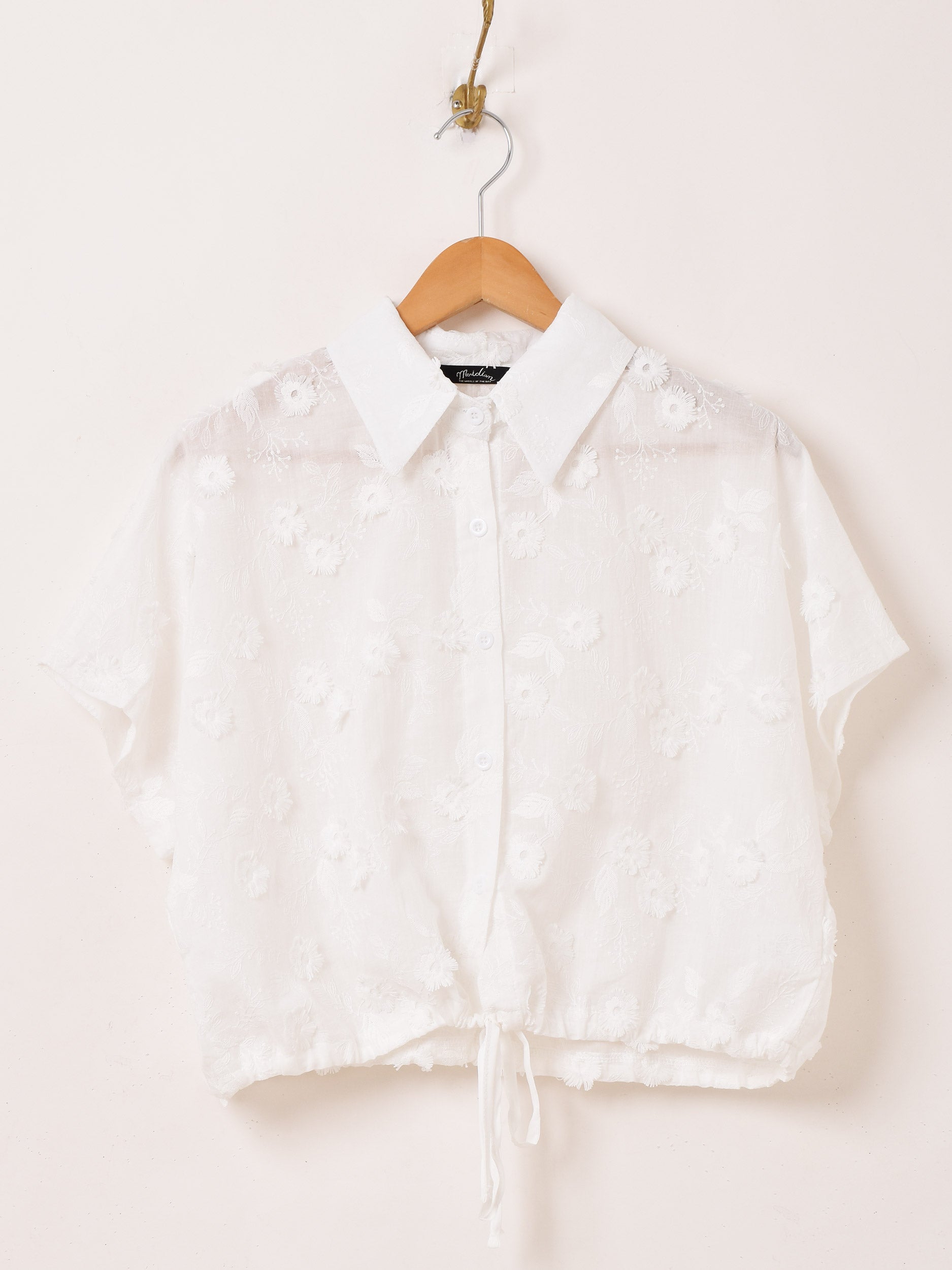 2色展開】Meridian フラワー刺繍 半袖シャツ – 古着屋Top of the