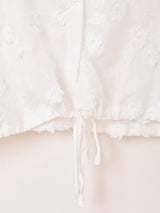 【2色展開】Meridian フラワー刺繍 半袖シャツ