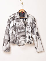 ペイントパターン フェイクレザージャケット