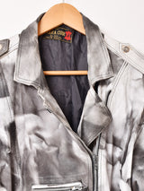 ペイントパターン フェイクレザージャケット