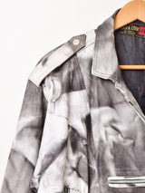 ペイントパターン フェイクレザージャケット