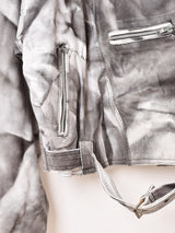 ペイントパターン フェイクレザージャケット