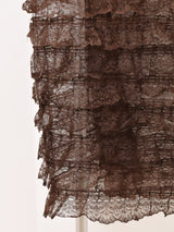 【3色展開】Meridian レースフリル エプロンスカート