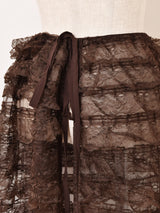 【3色展開】Meridian レースフリル エプロンスカート