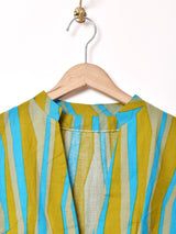 スタンドカラー ストライプ ベスト