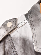 ペイントパターン フェイクレザージャケット