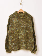 タートルネック シャギーセーター