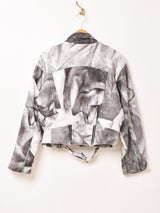 ペイントパターン フェイクレザージャケット