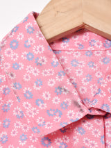 花柄 スリーブレスシャツ