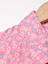 花柄 スリーブレスシャツ