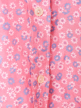 花柄 スリーブレスシャツ