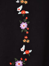 【2色展開】Meridian フラワー刺繍 半袖 ポロセーター