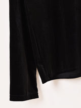 Meridian ラッフルカラー ベロア 長袖ブラウス