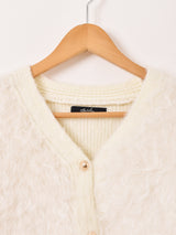 【3色展開】Meridian ファーデザイン カーディガン