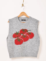 【2色展開】Meridian トマト ニットベスト