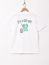 【2色展開】プリントTシャツ「IT'S A RIP-OFF」