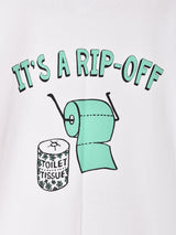 【2色展開】プリントTシャツ「IT'S A RIP-OFF」