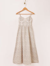 【2色展開】Meridian 花柄 レース キャミソールワンピース