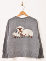 【2色展開】Meridian アニマル 羊 セーター