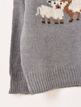 【2色展開】Meridian アニマル 羊 セーター