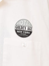 【3色展開】Backers 半袖 プリント オープンカラーシャツ 「HOTEL GOLDEN AGE NEW YORK」