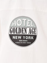 【3色展開】Backers 半袖 プリント オープンカラーシャツ 「HOTEL GOLDEN AGE NEW YORK」