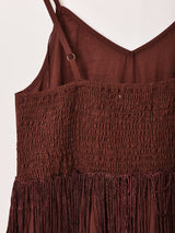 【2色展開】Emerald Motel フリンジ キャミソールワンピース