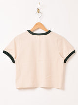 クロップド リンガーTシャツ「Sunday Holiday」