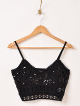 【2色展開】Emerald Motel ビーズ刺繍 ビスチェ