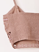 【2色展開】Emerald Motel ビーズ刺繍 ビスチェ