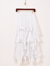 【3色展開】Emerald Motel レース ランダムフリル スカート