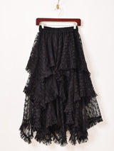 【3色展開】Emerald Motel レース ランダムフリル スカート