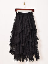 【3色展開】Emerald Motel レース ランダムフリル スカート