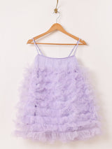 【3色展開】Meridian チュール ミニ キャミソールワンピース