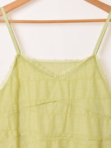 【5色展開】Meridian ティアード フリル キャミソールワンピース