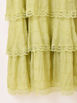 【5色展開】Meridian ティアード フリル キャミソールワンピース