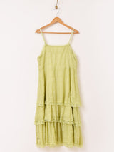 【5色展開】Meridian ティアード フリル キャミソールワンピース