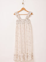 【3色展開】Meridian 花柄 シフォン×チュール キャミソールワンピース