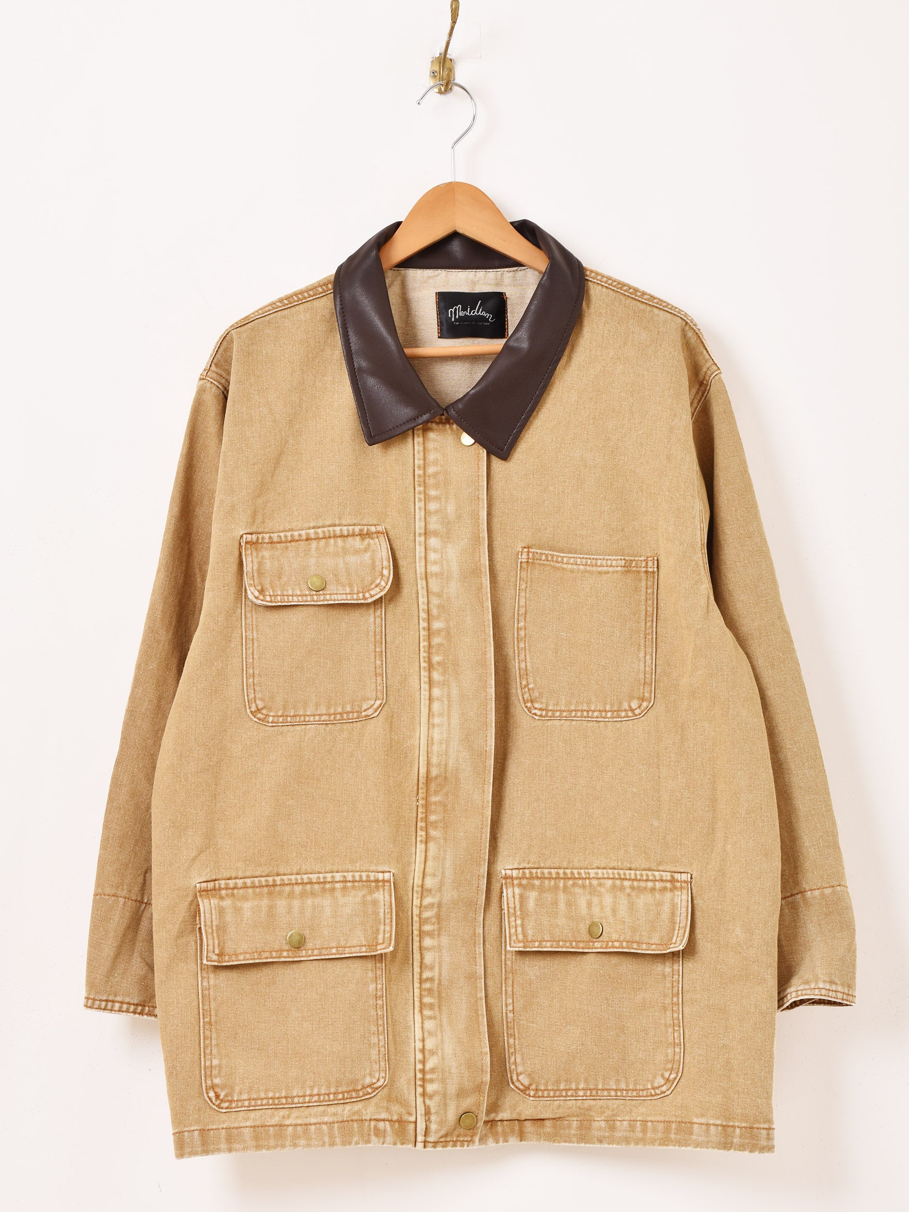 2色展開】Meridian レザーカラー デニムジャケット – 古着屋Top of the