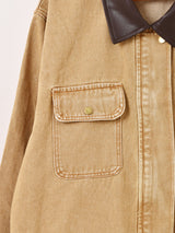 【2色展開】Meridian レザーカラー デニムジャケット