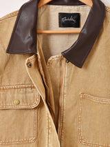 【2色展開】Meridian レザーカラー デニムジャケット