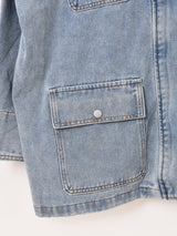 【2色展開】Meridian レザーカラー デニムジャケット