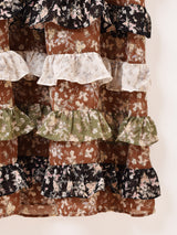 Meridian 花柄 フリル キャミソールワンピース